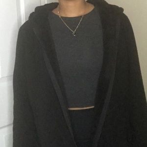 Black Faded Glory fluffy jacket.